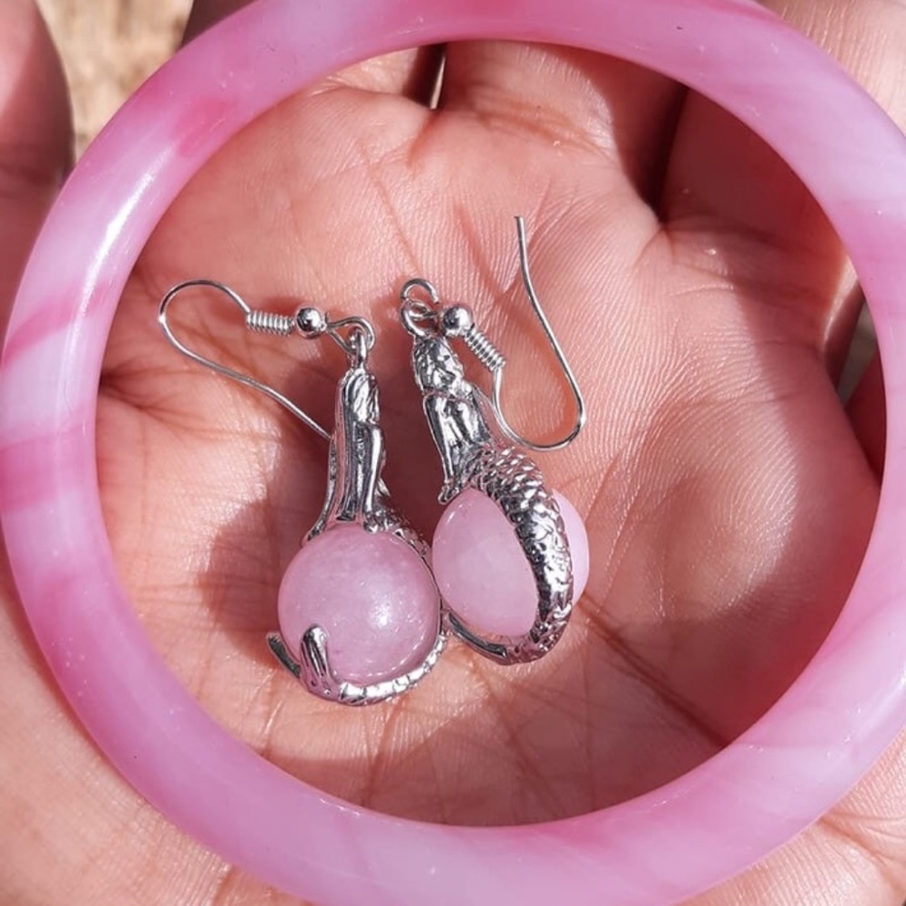 Healing stone bracelet and earring set 💕